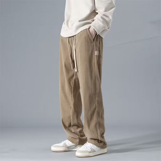 Amerikanische Retro-Cordhose mit weitem Bein und passender Freizeithose