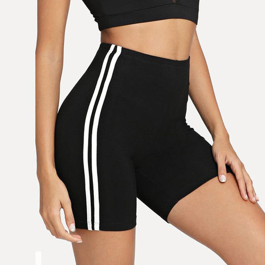 Seitliche weiße Sport-Yoga-Shorts