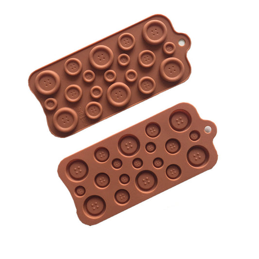 Knopf-Silikonform für Schokolade