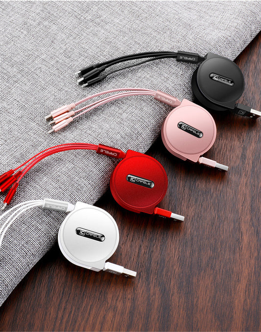 Teleskop drei-in-eins lade linie handy multi-funktion multi-kopf