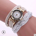 Modeuhr Damenmodeuhr, Diamant gedrehte PU-Gurtwickelmodeuhr