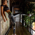 European and American High Elastic Sports Printed Yoga Leggings