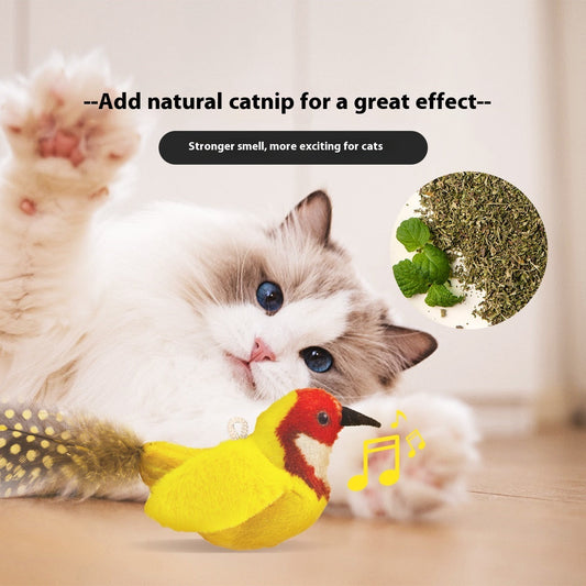 Neues Katzenspielzeug mit Vogel-Simulation