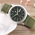 Herren-Quarzuhr mit dreipoligem Nylonarmband und Legierung