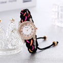 DIY handgewebte Armbanduhr in Macaron-Farbe