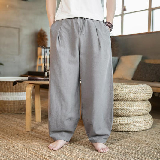 Große, dicke Hose mit weitem Bein im chinesischen Stil