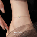 S925 Silber Mori Stil Fußkettchen Weibliche Pastoralen Stil Dünne Kette