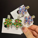 Fantasy Kristall Blumen Exquisite Seite Haarspangen
