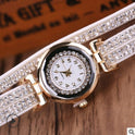 Modeuhr Damenmodeuhr, Diamant gedrehte PU-Gurtwickelmodeuhr