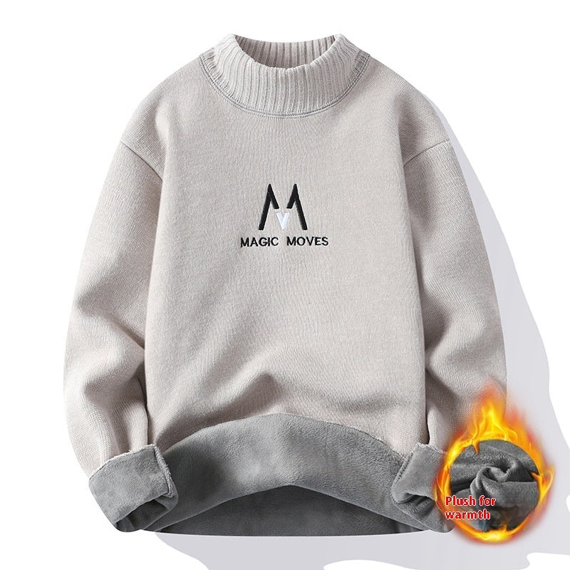 Pullover Herren Winter Fleece-gefüttert Verdickt