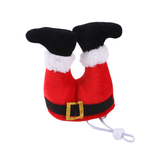 Weihnachtskostüm für Hunde und Katzen, Weihnachtsmütze für Haustiere, Outfit für kleine Hunde, süße Fleecemütze, Party-Event-Bekleidung, lustiges Kleidungsaccessoire