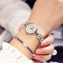 Strass Mode Damenuhr Quarz Stahlband