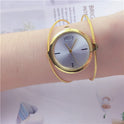 Retro-Armbanduhr für Mädchen, rund, mit einzelnem Stahldraht