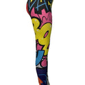 Cartoon pattern 3D printing dag personality high waist yoga pants sports leggings