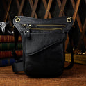 Crazy horse skin men's Fanny pack