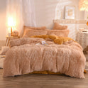 Luxuriöser, dicker Fleece-Bettbezug, Queen-Size-Bett, warmer Winterbettbezug, Kissenbezug, flauschiger Plüsch, zottelige Bettwäsche, Bettwäscheset, Winterkörper, warm halten
