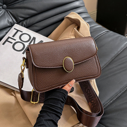 Modische kleine quadratische Tasche, passende Umhängetasche mit breitem Schultergurt