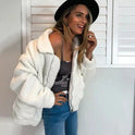 Faux Lammwolle übergroße Jacke Mantel Winter schwarz warme haarige Jacke Frauen Herbst Oberbekleidung