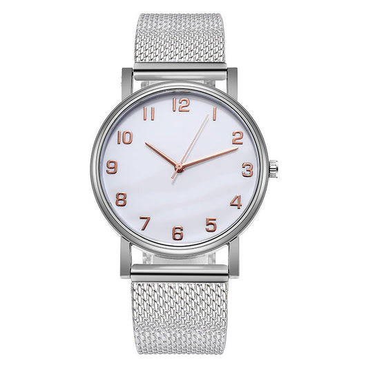 Damen Mesh Trap Quarzuhr Casual Einfache Digitale Damenuhr