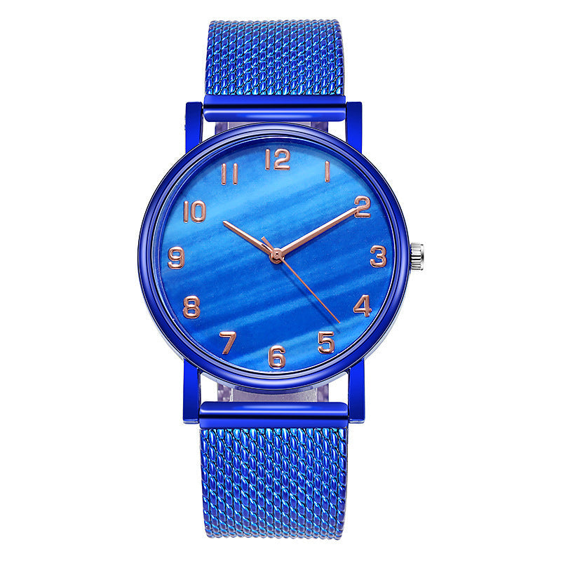 Damen Mesh Trap Quarzuhr Casual Einfache Digitale Damenuhr