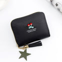 Damen Geldbörse, kurze Geldbörse, Cartoon-Motiv, Kirsche, Clutch, kleines Mädchen, Geldbörse, Reißverschluss