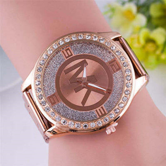 Legierung Diamant Mode Trend Stahl Band Herrenuhr