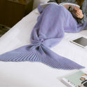 Meerjungfrauenschwanz-Decke, gestrickt, gehäkelt, für Kinder, superweiche Schlafdecken
