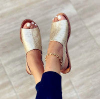 Schlichte Sandalen und Pantoffeln aus PU für Damen