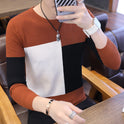 Plaid Slim-Fit Trendy Schöne Kleidung Basis Strickwaren