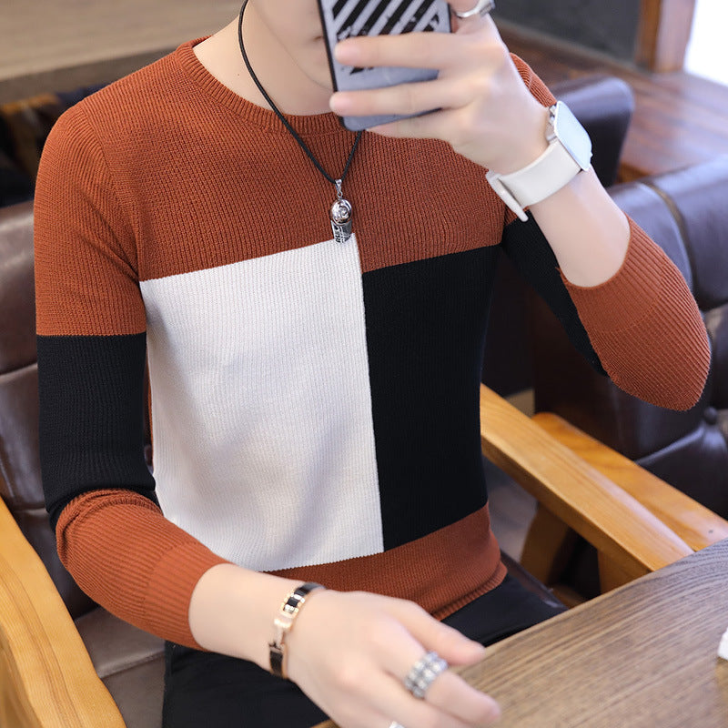 Plaid Slim-Fit Trendy Schöne Kleidung Basis Strickwaren