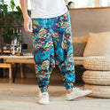 Lose Hip-Hop Nationalen Stil Leinen Casual Hosen Männer Lose