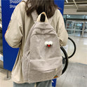 Modischer, süßer, einfacher Cord-Rucksack