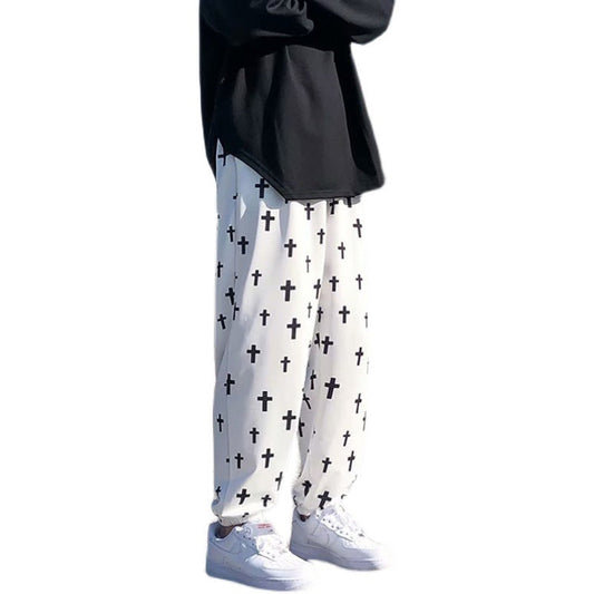 Hosen Herren Frühling Herrenschuhe Freizeithosen Herren Loose Korean Style Trendy Neun-Punkt-Hosen Trendy Brand Guard Pants Herren Trend