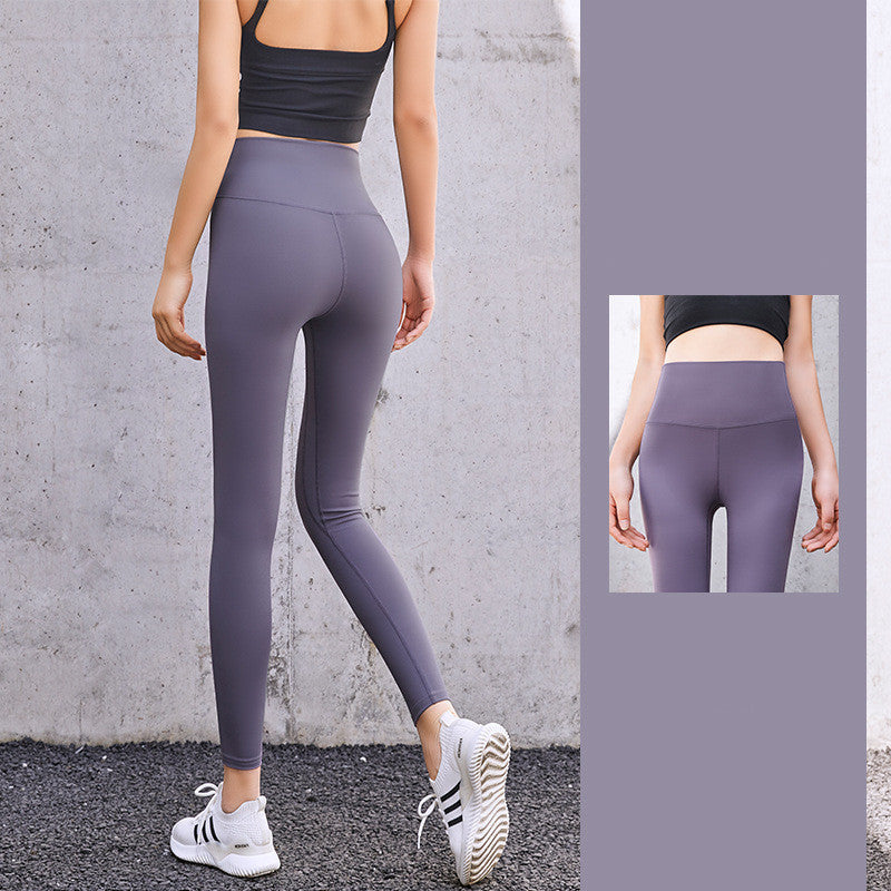 Skinny Legging mit hoher Taille und pfirsichfarbener Hüfte