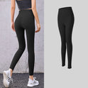 Skinny Legging mit hoher Taille und pfirsichfarbener Hüfte