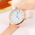 Geneva Edelstahl Mesh-Armbanduhr Ultradünne Geneva Herren- und Damen-Business-Uhren