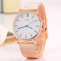 Geneva Edelstahl Mesh-Armbanduhr Ultradünne Geneva Herren- und Damen-Business-Uhren