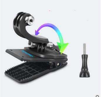 Für Go Pro Zubehör 360-Grad-Drehung Rucksack Tasche Clip Clamp Für Gopro Hero 9 8 7 6 5 4 Xiaomi Yi Für Sjcam Sj4000 Telefon