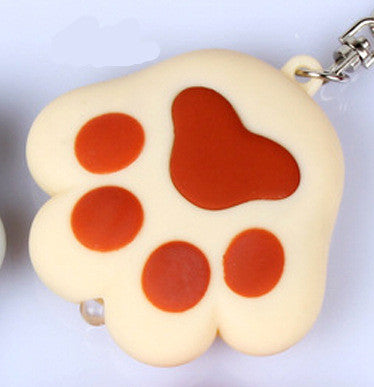 Herbst und Winter Katzenpfote Schlüsselanhänger Ring Kette Glocke Anhänger Gesang Licht emittierendes Geschenk Kreative Handyhülle Auto Innenausstattung