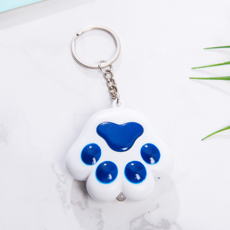Herbst und Winter Katzenpfote Schlüsselanhänger Ring Kette Glocke Anhänger Gesang Licht emittierendes Geschenk Kreative Handyhülle Auto Innenausstattung