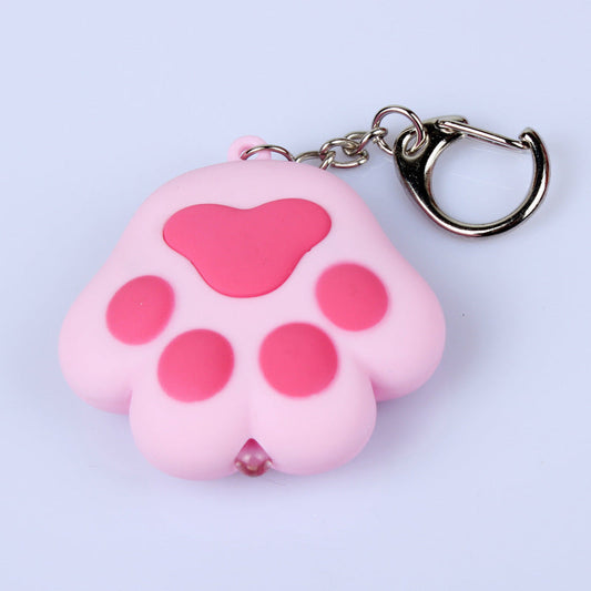 Herbst und Winter Katzenpfote Schlüsselanhänger Ring Kette Glocke Anhänger Gesang Licht emittierendes Geschenk Kreative Handyhülle Auto Innenausstattung