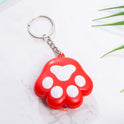 Herbst und Winter Katzenpfote Schlüsselanhänger Ring Kette Glocke Anhänger Gesang Licht emittierendes Geschenk Kreative Handyhülle Auto Innenausstattung