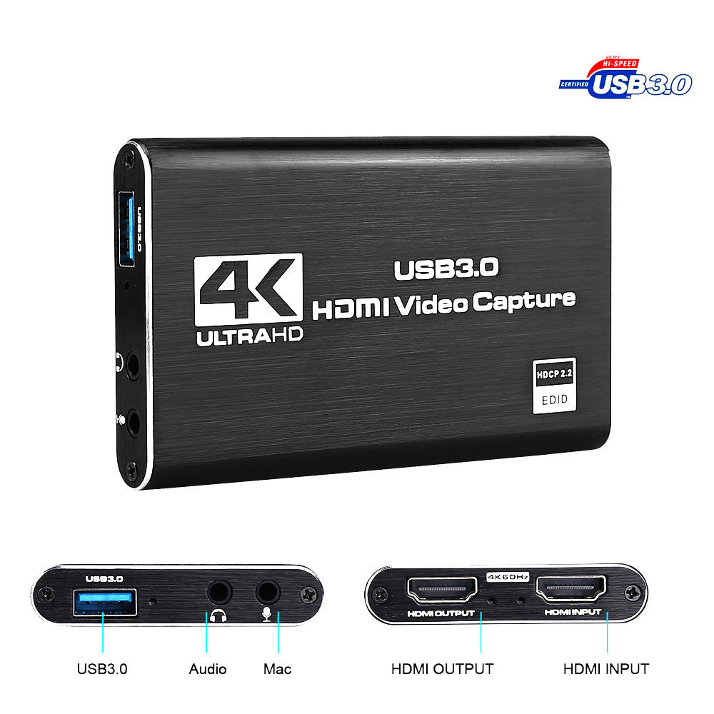 Hdmi Video Capture Card Capture Card 4K Bildschirm Aufnahme Usb3.0 1080P 60Fps Spiel Capture