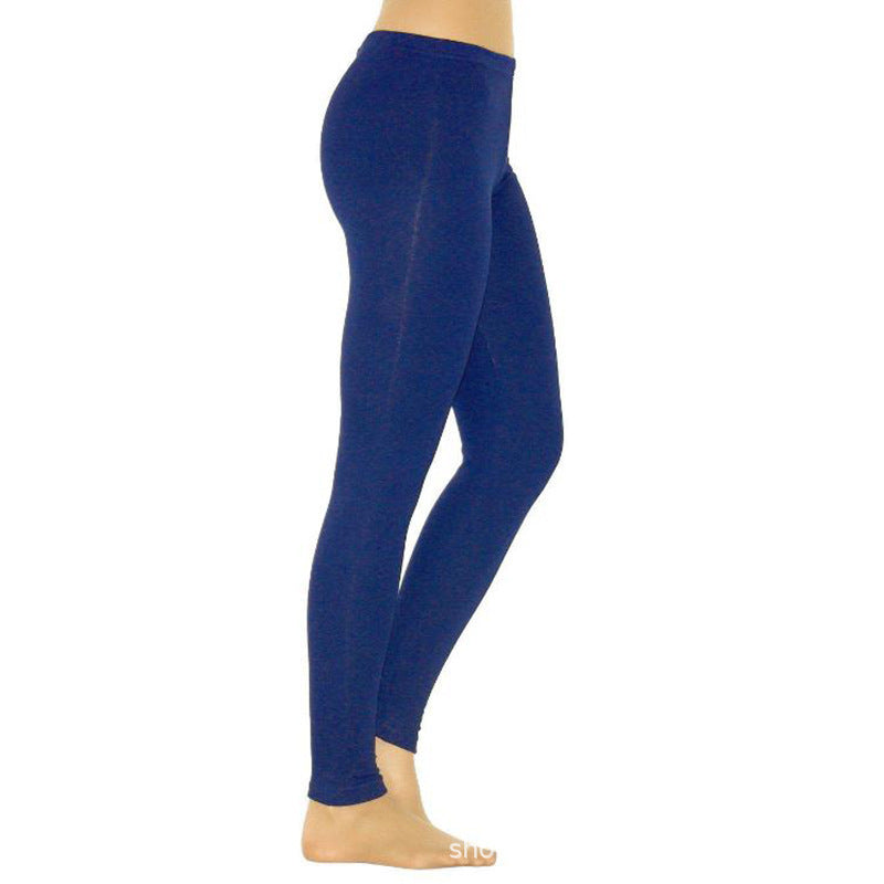 Europäische und amerikanische neue Ebay Amazon Wish Damen-Leggings in Volltonfarbe, Stretch-Leggings mit neun Punkten