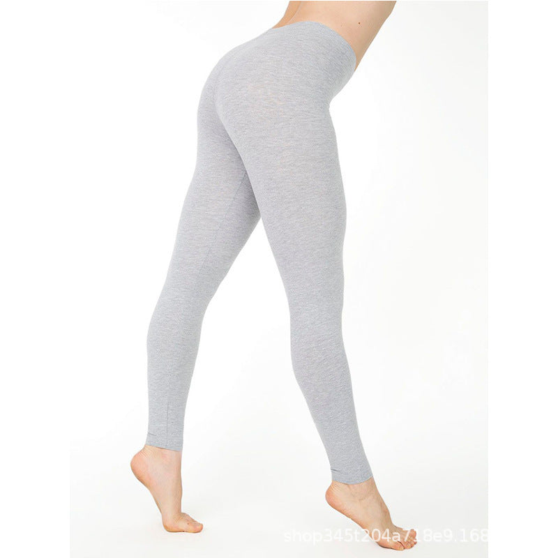 Europäische und amerikanische neue Ebay Amazon Wish Damen-Leggings in Volltonfarbe, Stretch-Leggings mit neun Punkten