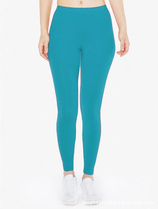 Europäische und amerikanische neue Ebay Amazon Wish Damen-Leggings in Volltonfarbe, Stretch-Leggings mit neun Punkten