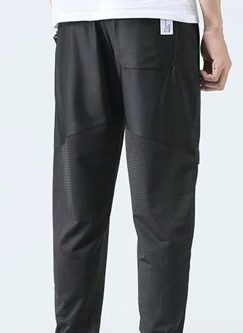 Freizeithose Herren Sommerhose Aus Eisseide Mit Gürtel Und Neun Punkten Atmungsaktive Sporthose Mit Stretch-Anteil Lockere Hose Für Studenten