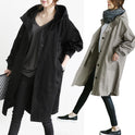 Übergroße, schmale Windjacke im koreanischen Stil für Damen