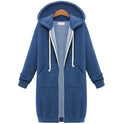 Kapuzen langarm winter pullover damen jacke in eine lange dicke hemd 