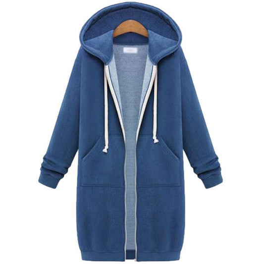 Kapuzen langarm winter pullover damen jacke in eine lange dicke hemd 